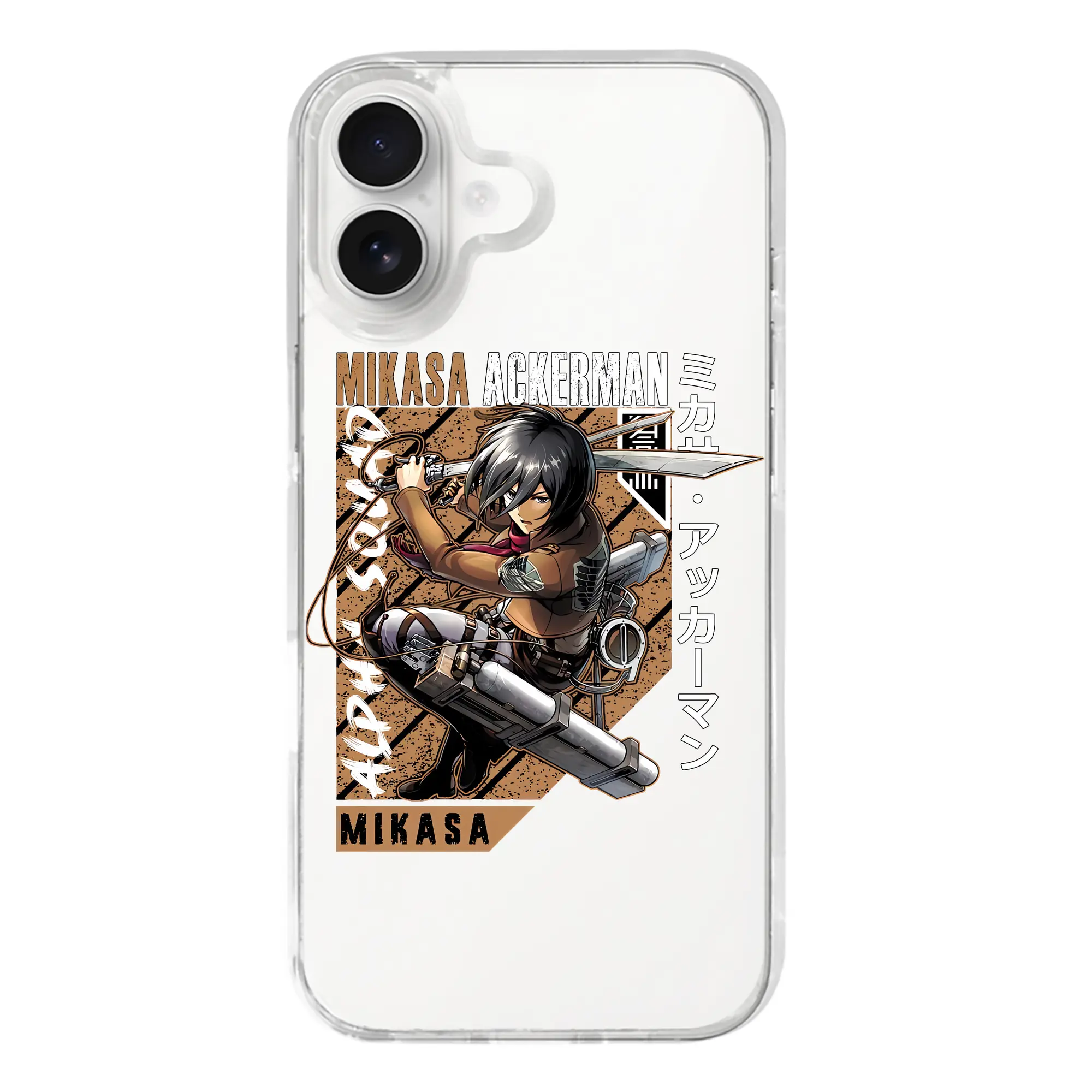 進撃の巨人 グッズ ミカサ・アッカーマン - iPhone 17シリーズ 透明スマホケース – 薄型・耐衝撃・精密フィット保護カバー